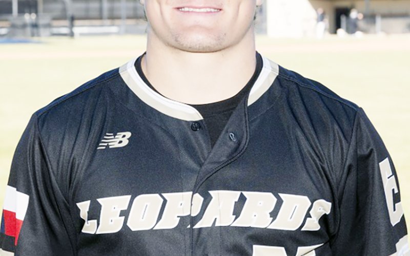 Temple College pitcher Zak Johnson pitched 34 innings in his second and final season with the Leopards. He is transferring to Sam Houston State. Photo courtesy of Temple College Athletics.