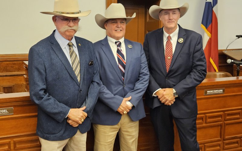 Marshal O'Connor, Sheriff Greenwell and Sheriff Boyd in a more formal pose. Photo by Bobby Horecka
