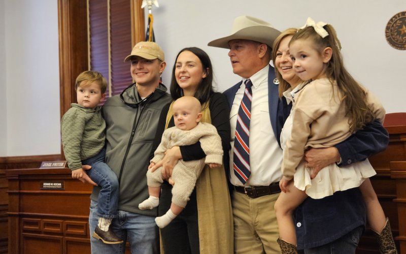 Sheriff Greenwell was also proud to have his son and grandchildren there for the event. Photo by Bobby Horecka