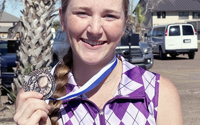 Callie Chrismon came in third place at Victoria Country Club on March 10. Photo courtesy of Michelle Winkenwerder.