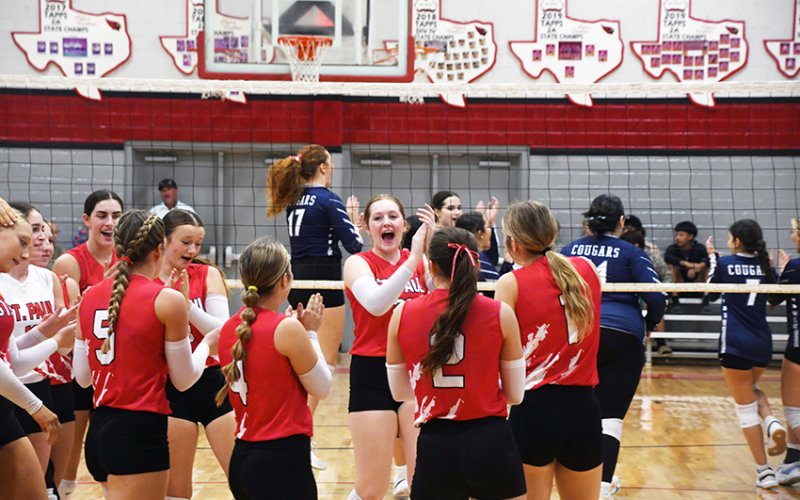 The Lady Cardinals swept Georgetown Grace last week. They hosted Bulverde Bracken on Tuesday and play at Sacred Heart today (Thursday).
