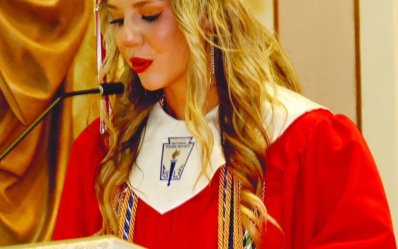 Kristin Cerny gave her salutatory address. 