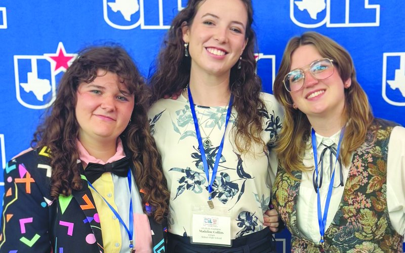 Pictured are, left to right, Gracie Baker, Maddie Collins and Layne Barnick.