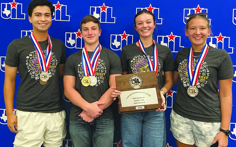 Members include, left to right, junior, Marco Lara, sophomore, Bryce Pohler, junior, Evy Johnson, and freshman, Brynlee Langhoff.