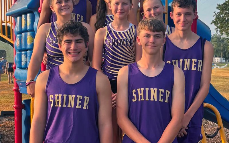 The Shiner Lady Comanches and Comanches cross-country team at the Yoakum Bulldog Invitational. Photo courtesy of Michelle Winkenwerder.