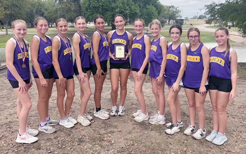Shiner JH girls captured the district title. Photo courtesy of Michelle Winkenwerder.