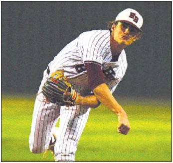 Trace Patek picked up his third win of the season in the  28-AAA victory over Rice here Friday night. Chuck Grafe/  Tribune-Herald