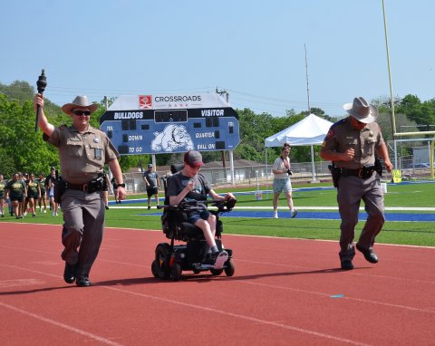 The opening ceremony of the 2022 DeWitt Lavaca Special Olympics included releasing balloons into the sky before commencing the contests. 