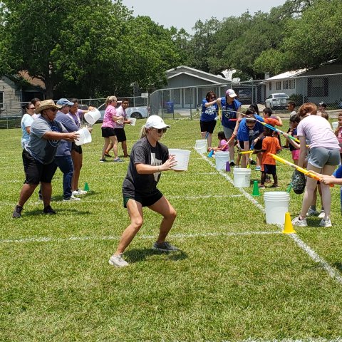 Staff, students, and YHS PALS members participated in the annual Water Fun Day outside of the Yoakum Primary Annex School on Friday, May 20.