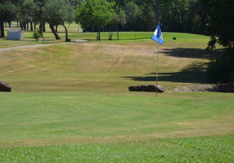 Hole No. Seven at the Yoakum Municipal Golf Course with Sunday bermudagrass June 20. Photo by Hans Lammeman.