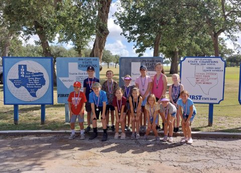 Front from from left is Ezra Rodriguez, Jake Goode, Brooklyn Chilek, Wren Chilek, Addie Miears, Mary Sofka and Ashton Mears. Back Row from left is Brody Chilek, Jordan Faldyn, Alaina Sofka, Raleigh Moore, Reese Chilek and Evangeline Chilek. Photo courtesy of Nicco Brown.