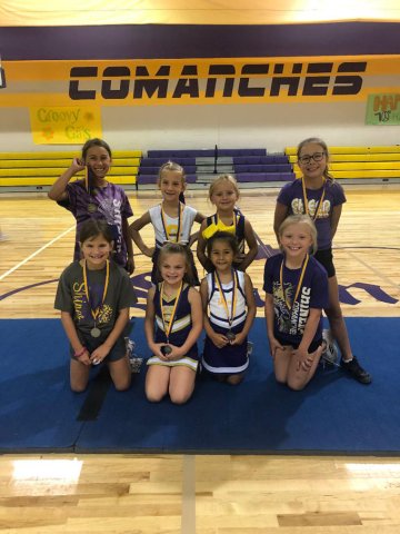 Shiner Mini Cheer camp jump queens. Photo courtesy of Crissy Machacek.