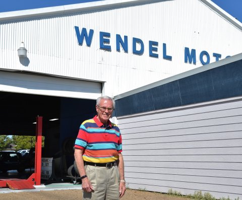  Wendel Motor Co. Owner and Manager David Barnes prepares to close the doors of the family company that has provided auto sales and service to the Yoakum community for seven decades. 