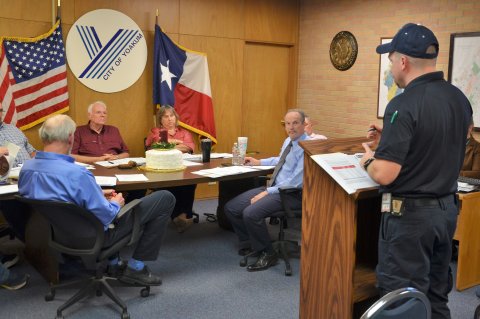 Yoakum EMS Director Nick Kresta discussed the advantages of outsourcing billing and collection services to Emergicon Emergency Medical Billing at the Dec. 13 Yoakum City Council meeting.