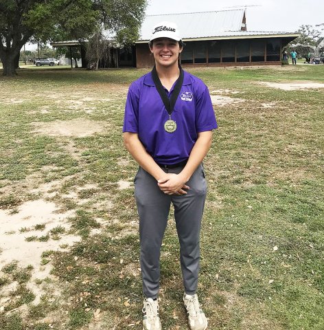 Senior Beck Bishop got first medalist this past Monday in the Yorktown tournament. Photo courtesy of Randy Palmer.