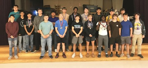 The Shiner boys track team took second place in the Flatonia meet on March 22. Dalton Brooks won the long jump; Shawn Liska got gold in the high jump; Kyle Muehlstein won the 1,600-meter run and finished second in the 800.The 800-relay team of  Micah Carson, Trace Bishop, Rankin Wallace and Dalton Brooks got runner up in the 800-meter relay. Photo courtesy of Randy Palmer