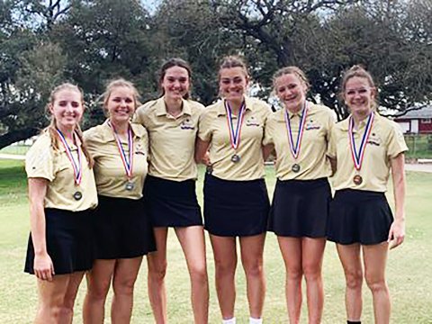 Shiner girls golf team picked up team Silver in Flatonia. Photo courtesy of Michelle Winkenwerder.