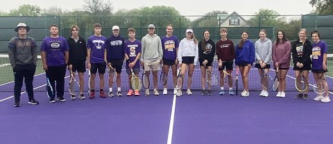 Shiner tennis team at team tennis state tournament. Photo courtesy of Desiree Nitsch.