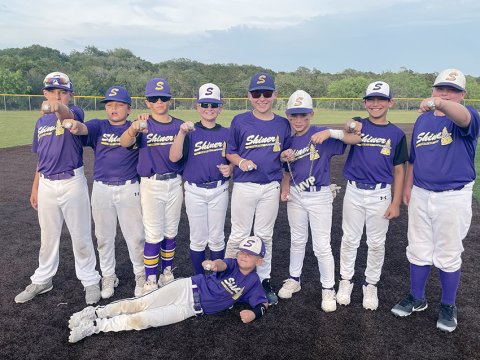 Members include front row from left Kannon Keller. Standing from left is Conley Patton, Garrett Fric, Grayson Neskora, Colby  Strezlczyk, Killian McDonald, Kolt Keller, Kingston Hernandez and Landen Neskora. Co-MVP - Killian McDonald and Kolt Keller. Photo by Stephanie Keller.