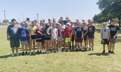 Yoakum Golf Association camp; players ages 5 to 8. Photo courtesy of Nicco Brown.