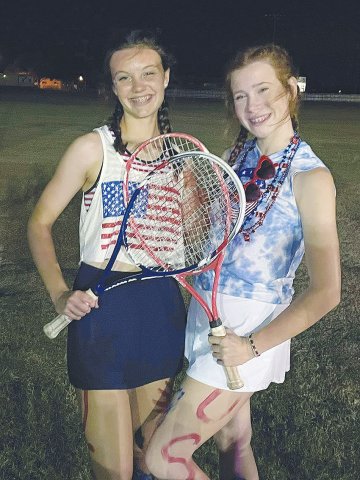 2nd Annual Half Moon Holidays Ladies Tennis Tournament. Junior division winners are Lexie Boner and Evy Johnson. Photo courtesy of Half Moon Holidays.