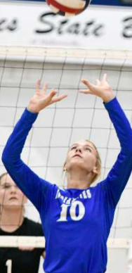 Sophomore hitter/setter Rylan Dworsky has played an integral part in the Indianettes’ success. Chuck Grafe/Tribune-Herald