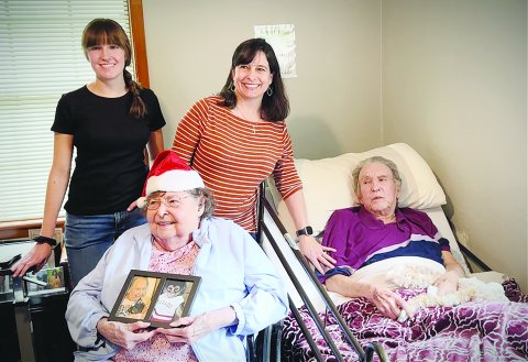 Pictured are Charlene Oehl, seated, with her brother Alvin Svoboda, daughter Kristy Mishler and granddaughter Emma Mishler.