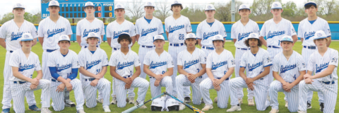 The 2024 Yoakum High School (YHS) Bulldog Baseball Team. Pictured in the front row from left ot right are Brenten Jacob, Andrew Lara, Tristan Chomout, Jamar Hopkins, Ty Gordon, Trae Cuellar, Braden Berger, Qyion Williams, Matt Blanchard, and Bradley Jacob. Pictured in the back row from left to right are Brett Lerch, Sutton Pavliska, Garrett Green, Ethan Franklin, Wyatt Hanzelka, Sam Sanchez, Camden Sherrer, Bryce Mercer, Eli Cook, and Owen Blanco. Photo courtesy of Raymond Rosas.