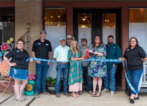 Pictured are, left to right, Michelle Price, Egon Barthels, David Ehrig, Logan Dement, Casie Ehrig, Cason Dement, Allison Krauser, Leeland Krauser and Christine Siegel. 