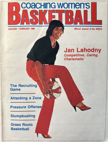Jan Lahodny on the cover of Coaching Women’s Basketball magazine in 1989.