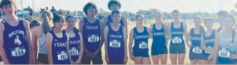 Yoakum High School (YHS) Cross Country Team student athletes at the Karnes City Invitational Aug. 24. Contributed photo.