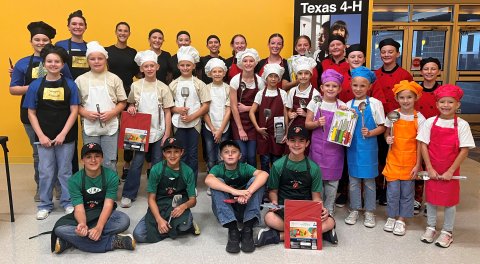 Lavaca County 4-H Food Challenge Participants: back row, left to right, The Souper Friends, The Saute Brigade and Chop It Like It’s Hot; middle row, The Blonde Squad, The Cooksters, and The Sprinkle Bombs; front row, The Taste Buds.