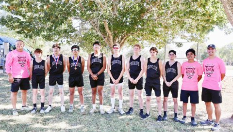 The Moulton Bobkatz placed fourth and Brayan Colchado will attend regionals as individual. Photo courtesy of Moulton ISD.