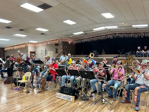 Members of the Shiner Hobo Band perform at the 44th Annual South Texas Polka and Sausage Fest. Staff photo.