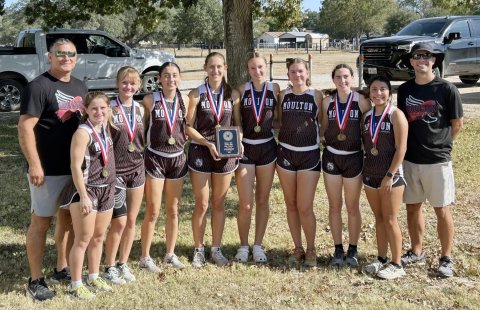 The Kittens are District 30-1A champions. Photo courtesy of Moulton ISD.