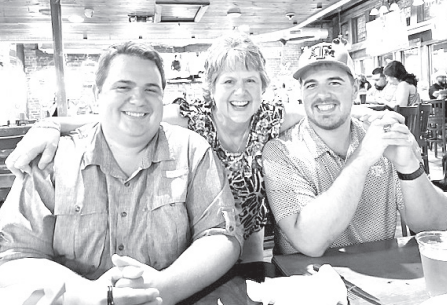 Pictured is Mava Jalufka in the center with her sons Stayton on the left and Cameron on the right. She said They are her miracle babies and the reason she fought so hard through both battles with breast cancer.