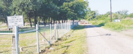 Pictured is the newly installed fence around the Yoakum Colored Cemetery. Contributed photo.