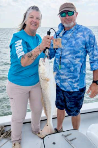 Carolee Brown Perez pictured with her catch