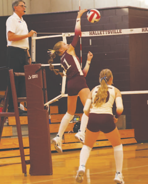 Photo by Chuck Grafe Freshman Macyn Wimberly on the attack during the victory over Wharton 