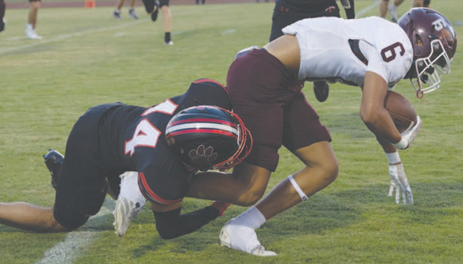 Photo by Jenny Koerth Sutton Haynes (6) led the Brahmas in rushing with 56 yards on 13 carries and scored a touchdown.