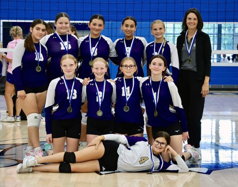 Front row : Aubrey Nevlud. Middle row from left are Madeline Hairell, Bridgette Fishbeck, Mallory Stock, and Rhilyn Durrett.Back row from left are Remi Radicke, Alexa Werner, Emerson Richter, Camilla Lozano and  Chloe Pohler. Photo courtesy of Louann Heinsohn.