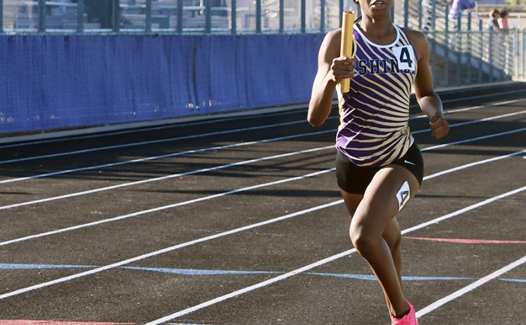 JaMya Wright will be part of the Lady Comanches 400-meter relay team that will compete at the state meet as a wild card. Wright will also be a 400 wild card as well. Photo by Mark Lube.