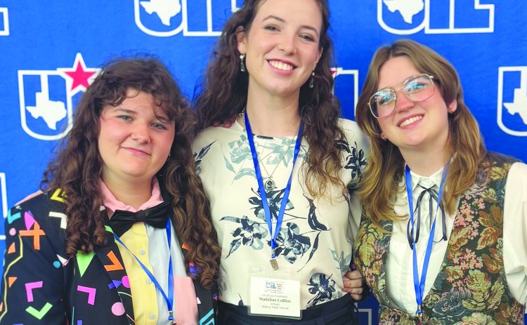 Pictured are, left to right, Gracie Baker, Maddie Collins and Layne Barnick.